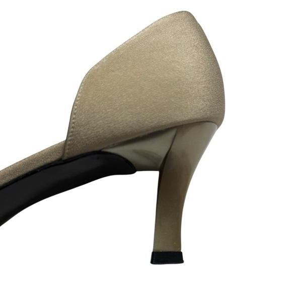 Stuart Weitzman Toucan Taupe Crepe women stiletto dress shoes size 8.5 AA - Picture 6 of 16